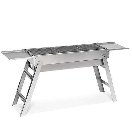 Minimalist folding charcoal barbecue stove