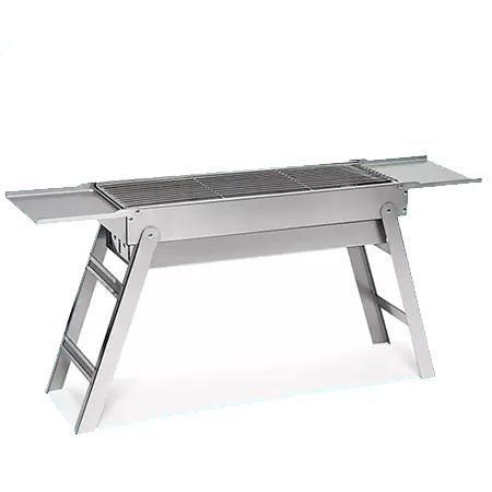 Minimalist folding charcoal barbecue stove