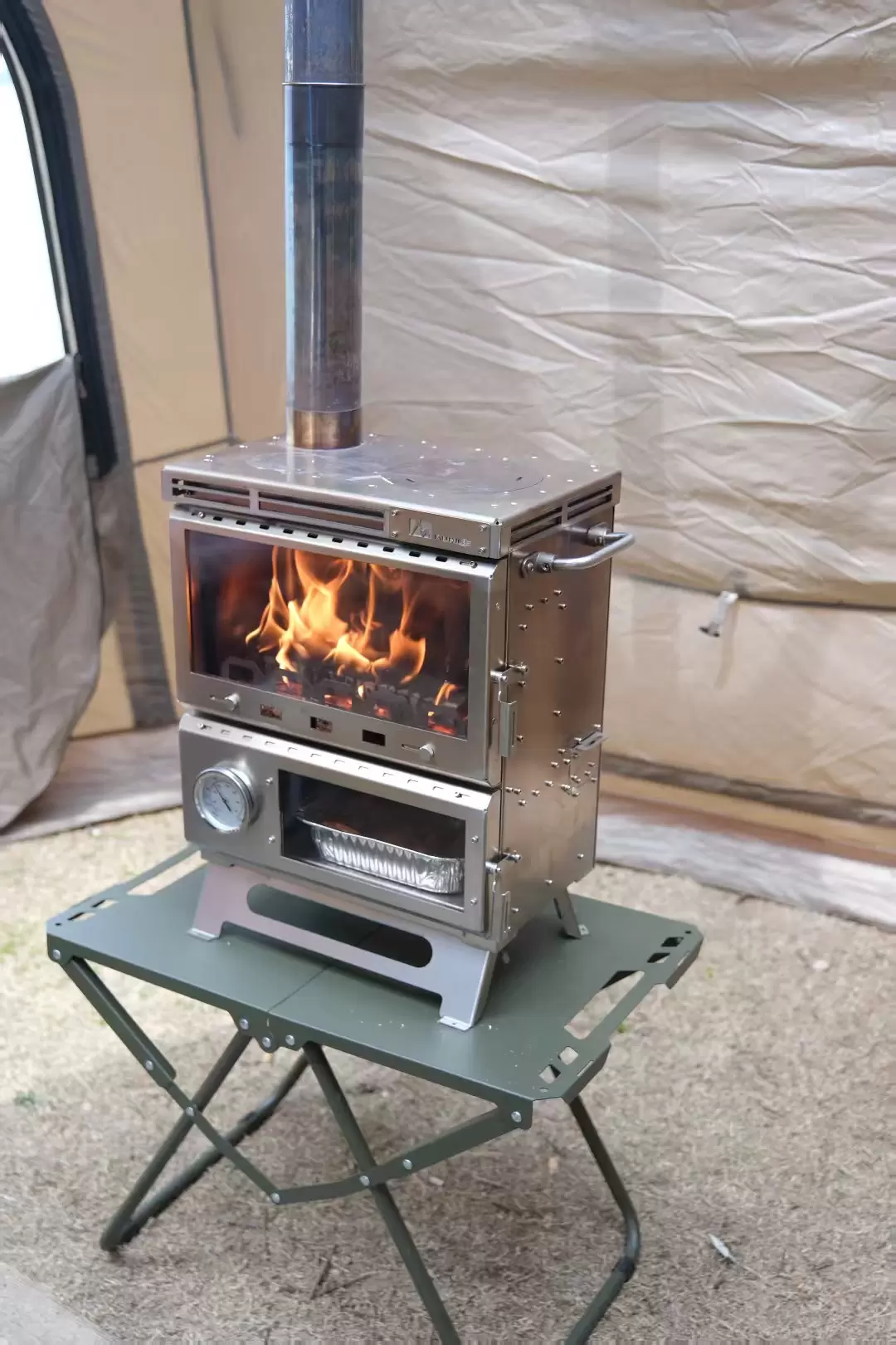 Multi-functional all-in-one camping stove oven