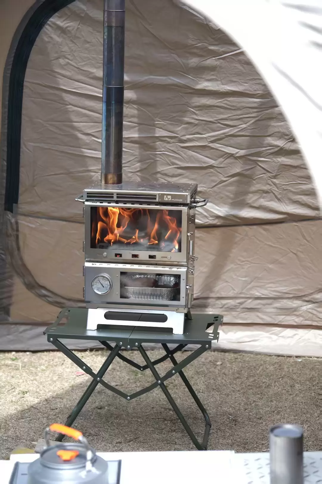 Multi-functional all-in-one camping stove oven