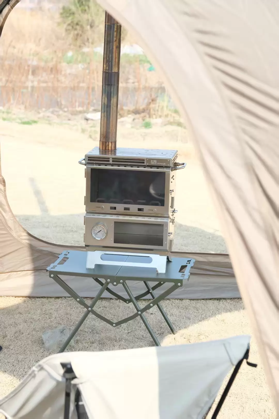 Multi-functional all-in-one camping stove oven