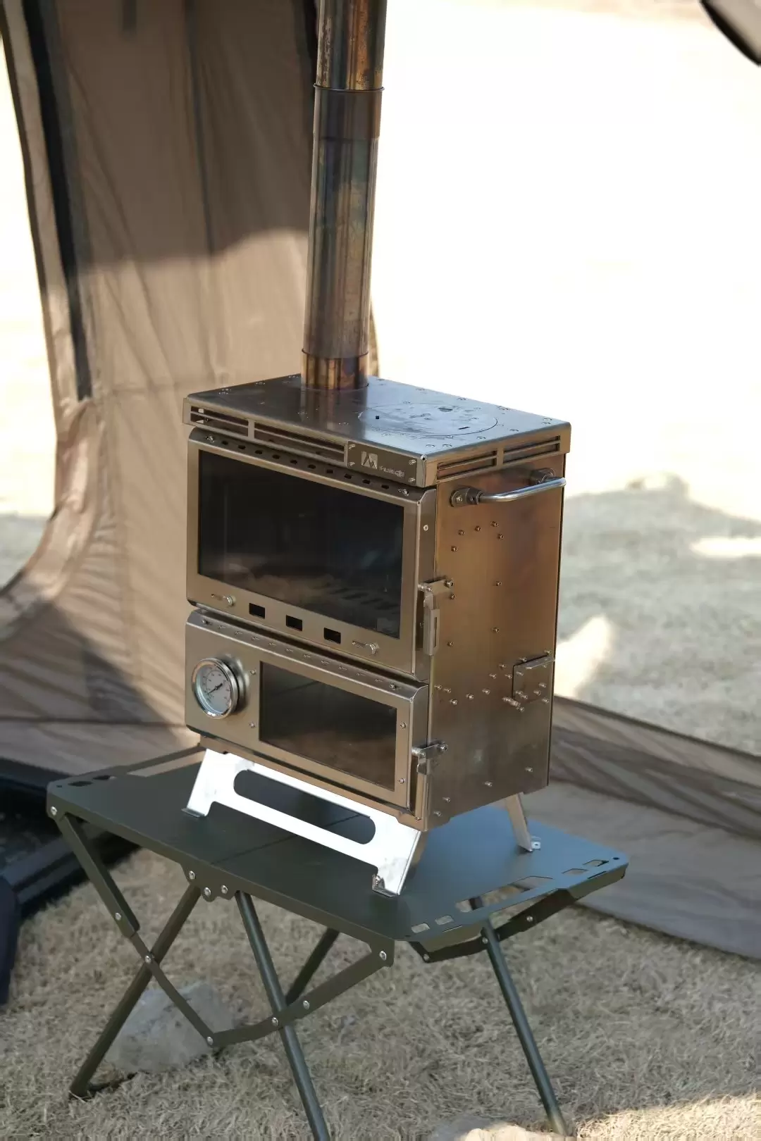 Multi-functional all-in-one camping stove oven