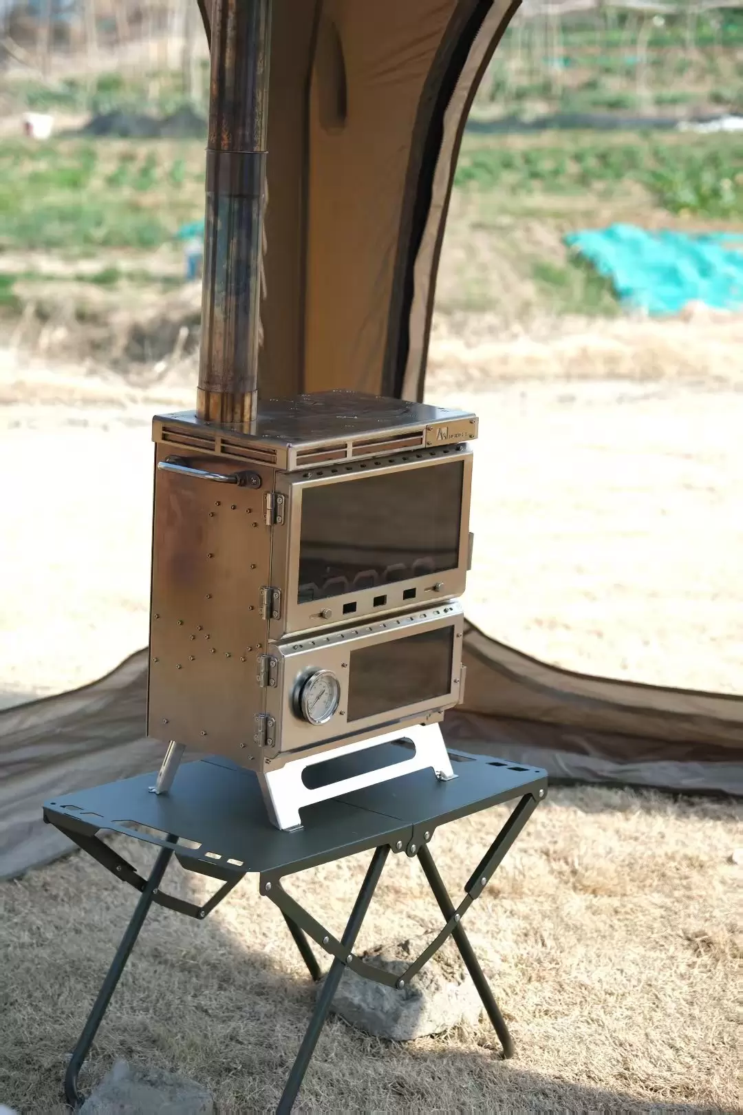 Multi-functional all-in-one camping stove oven