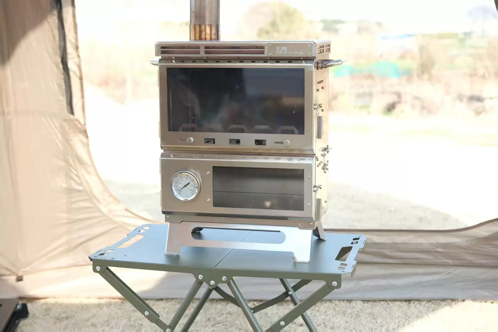 Multi-functional all-in-one camping stove oven