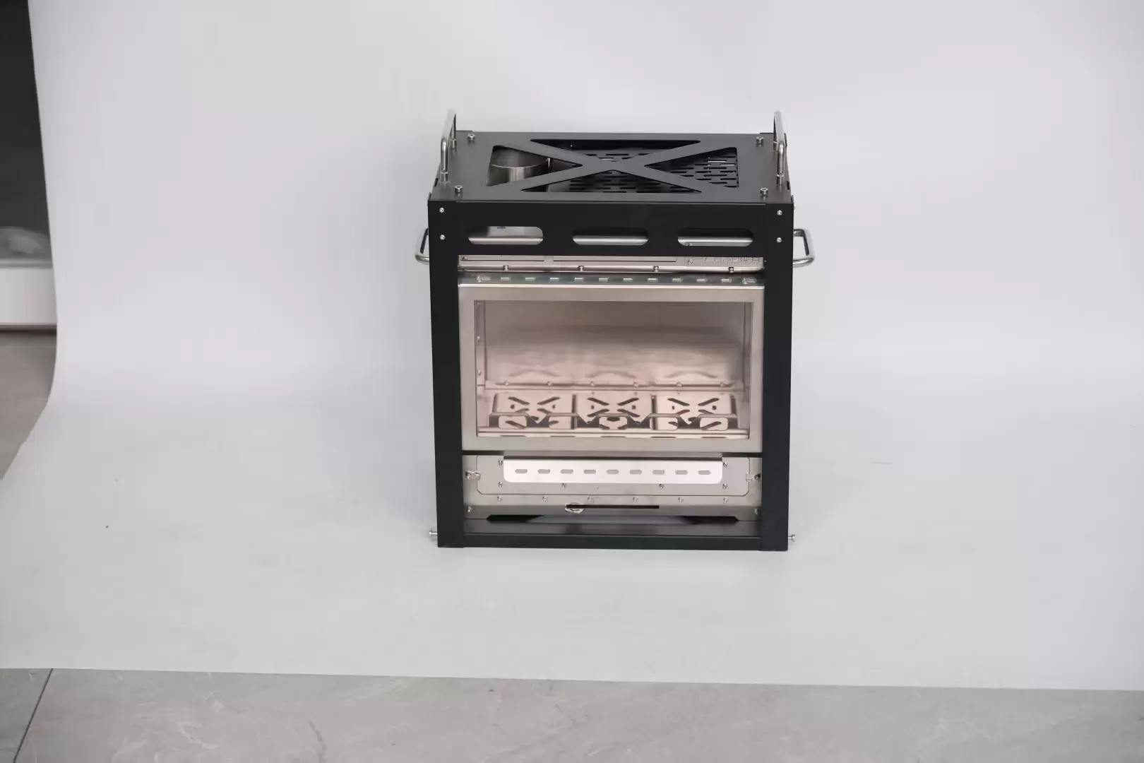 Multi-scene adaptive static burning tent furnace