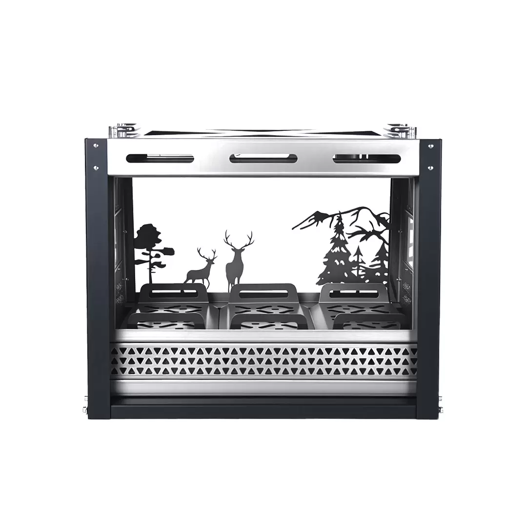 Trapezoidal stainless steel tent stove