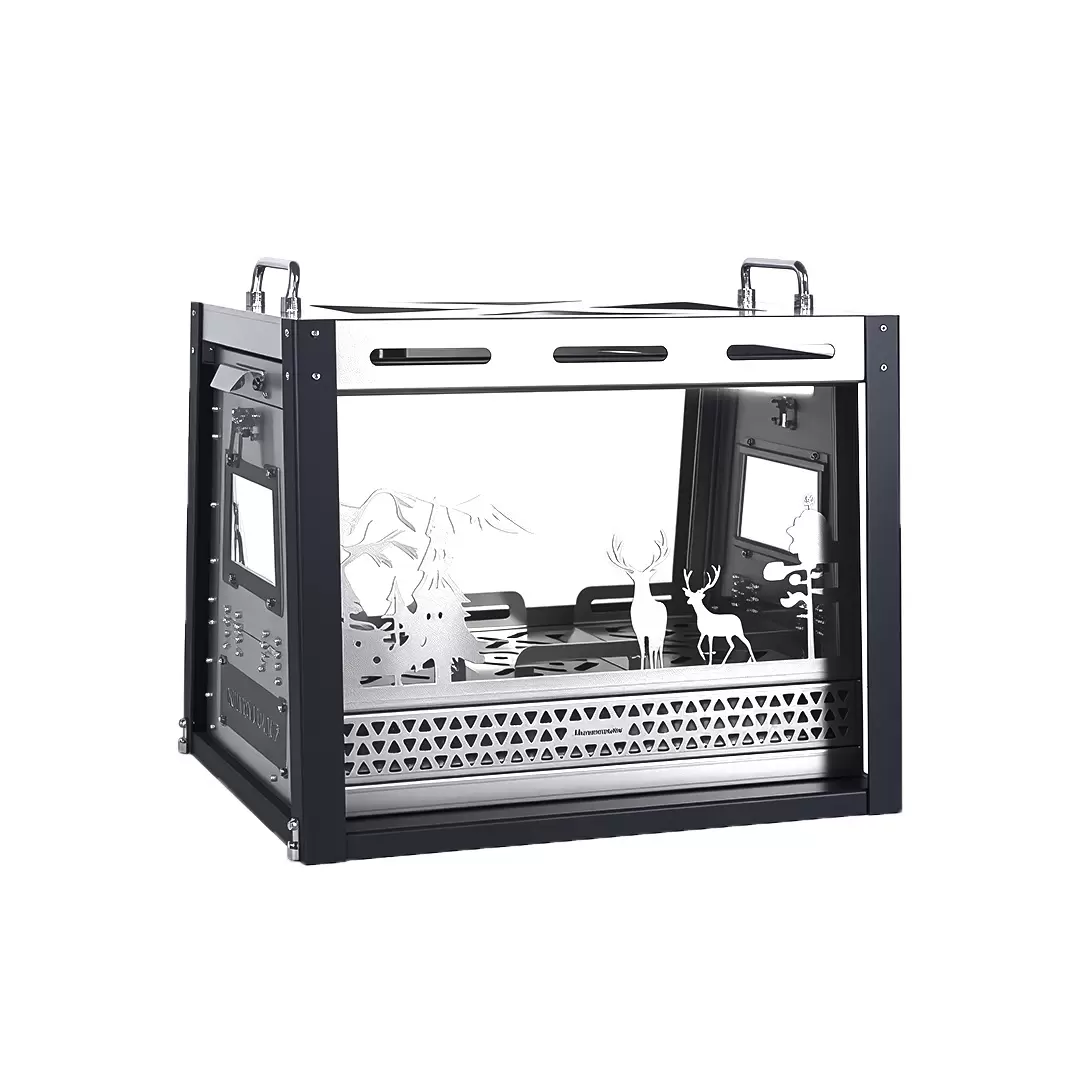 Trapezoidal stainless steel tent stove
