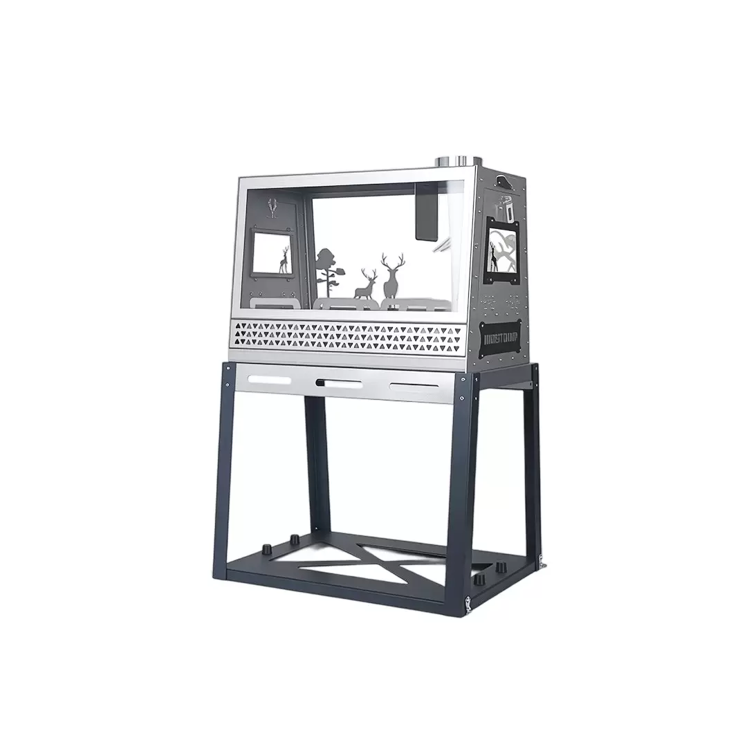 Trapezoidal stainless steel tent stove