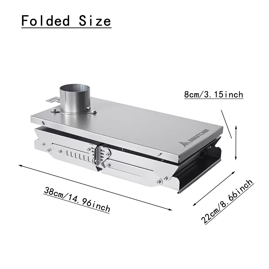 Ultra thin folding firewood stove 