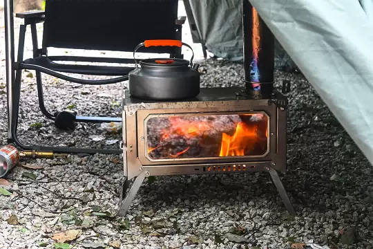 Ultra thin folding firewood stove 