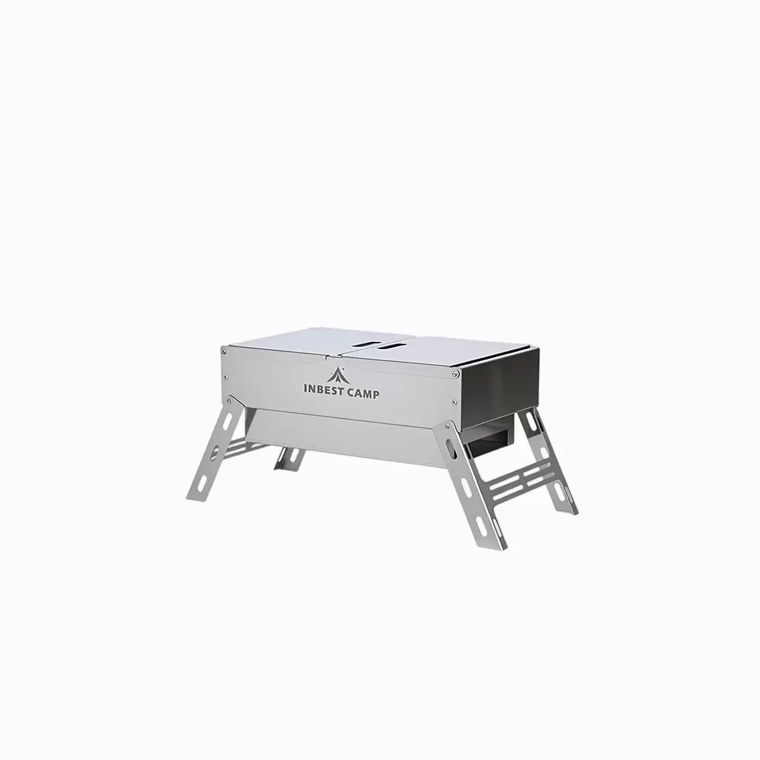 Folding Handle Stainless Steel Charcoal Barbecue Stove