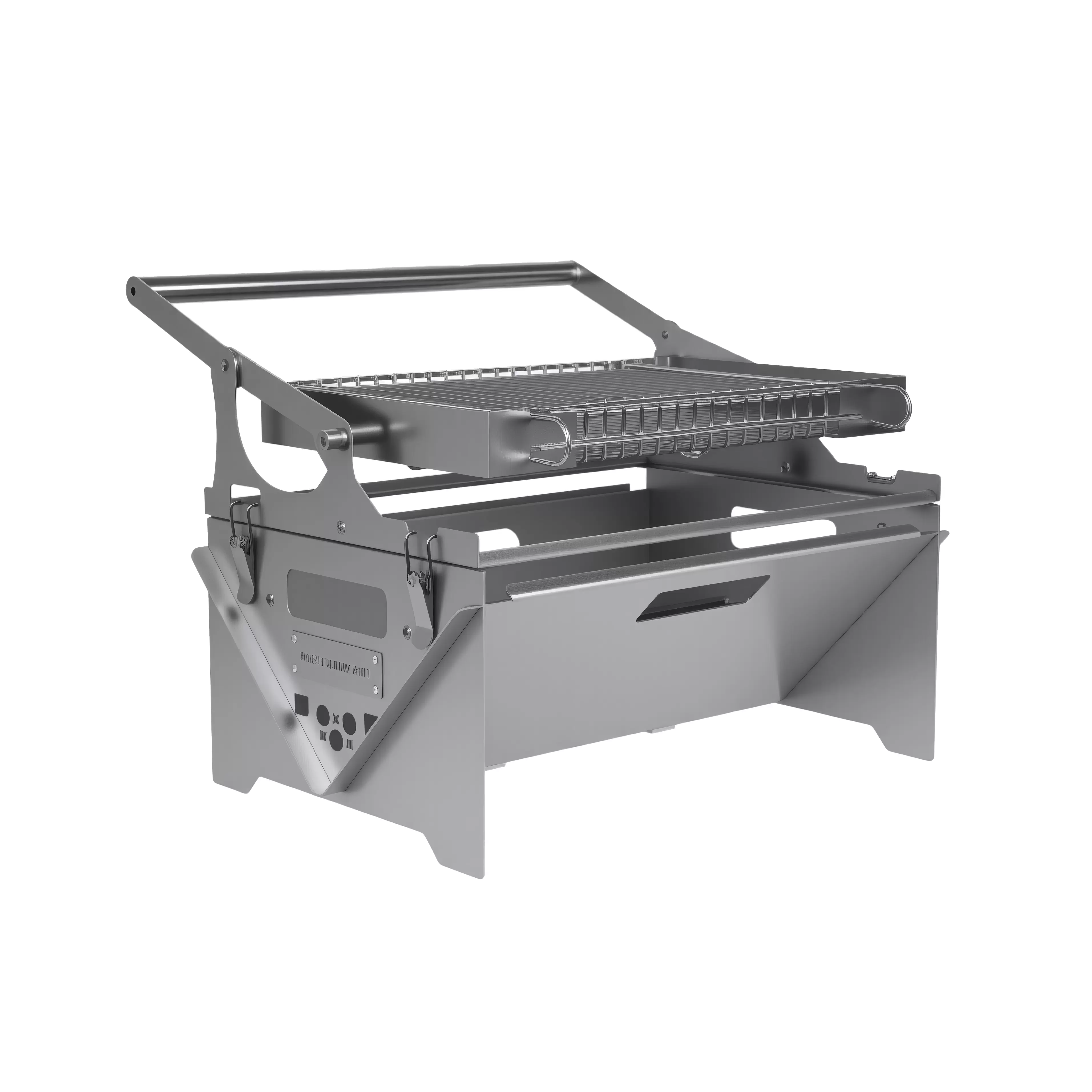 Foldable rotating barbecue grill