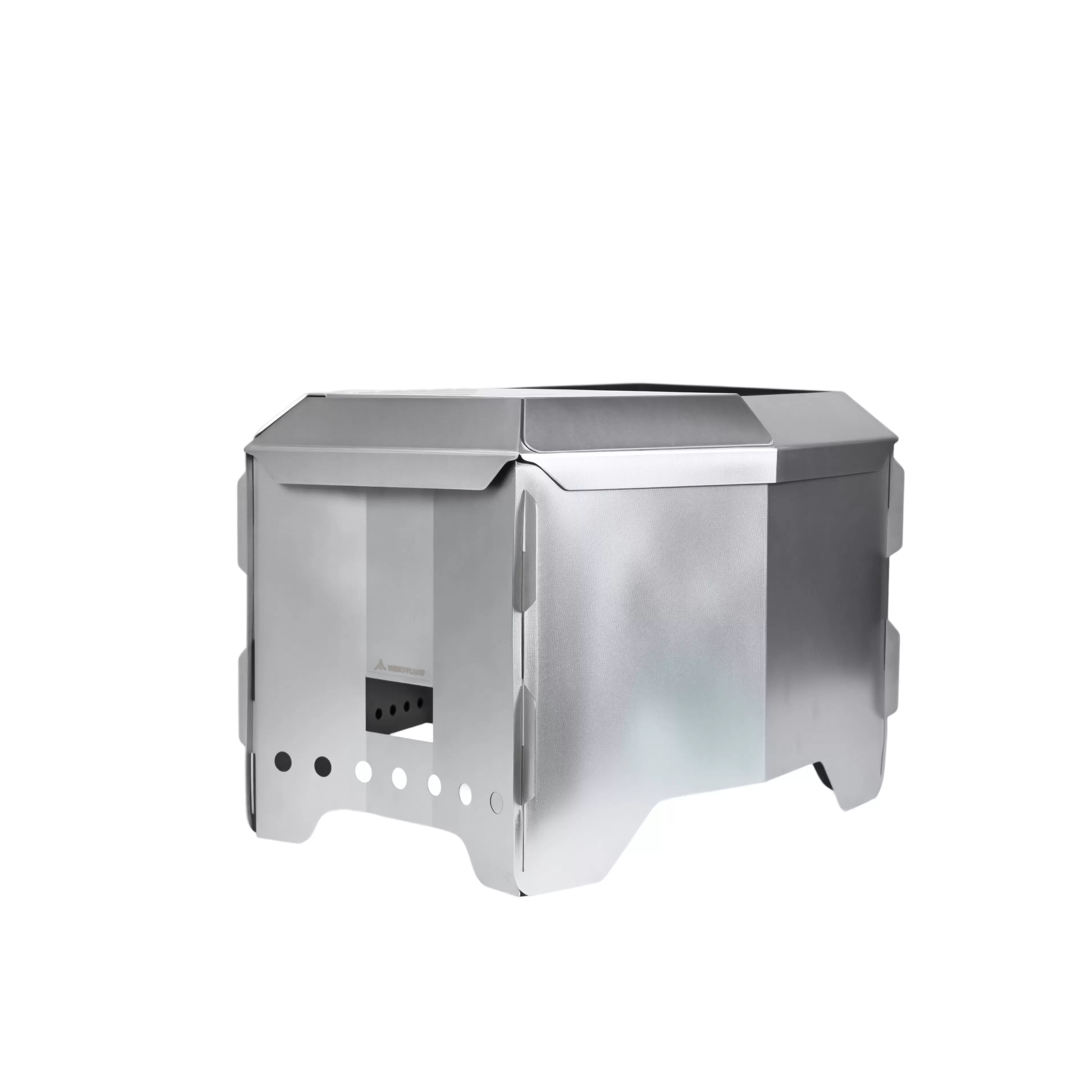Ultra quiet foldable secondary combustion pit