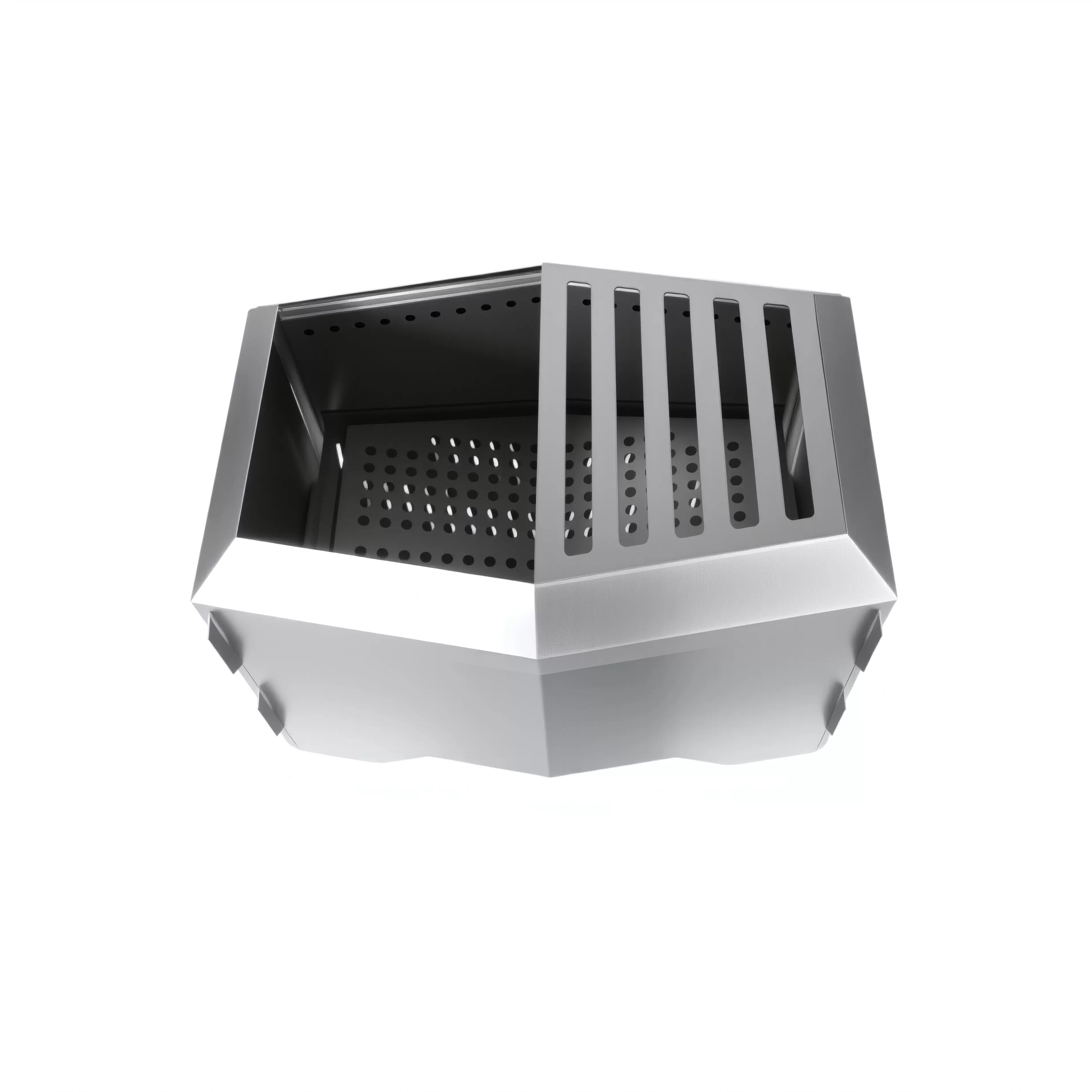 Ultra quiet foldable secondary combustion pit
