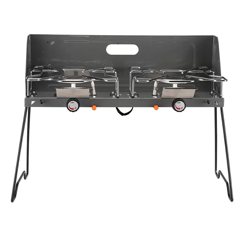 Double burner Foldable Gas Camping Stove