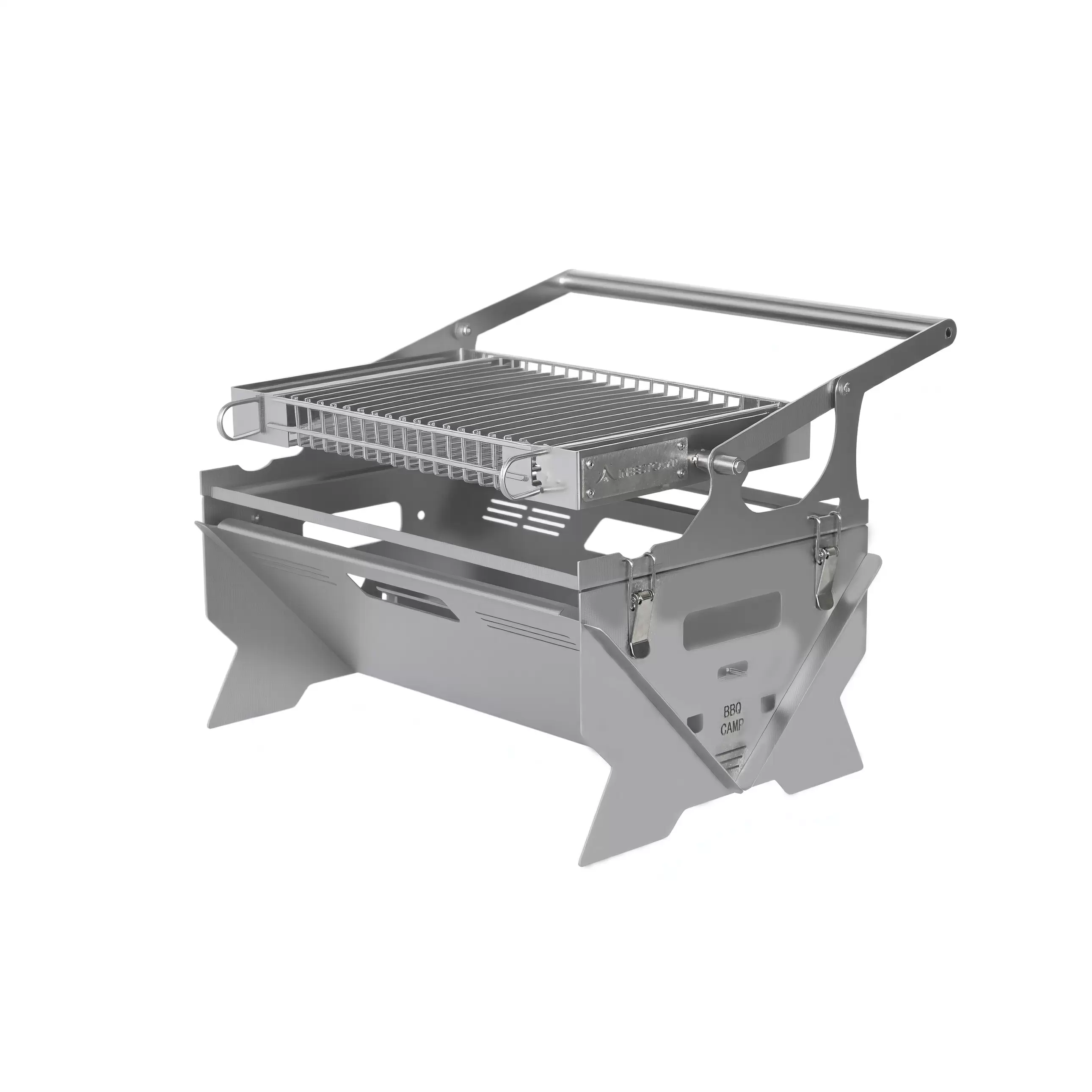Foldable rotating barbecue grill