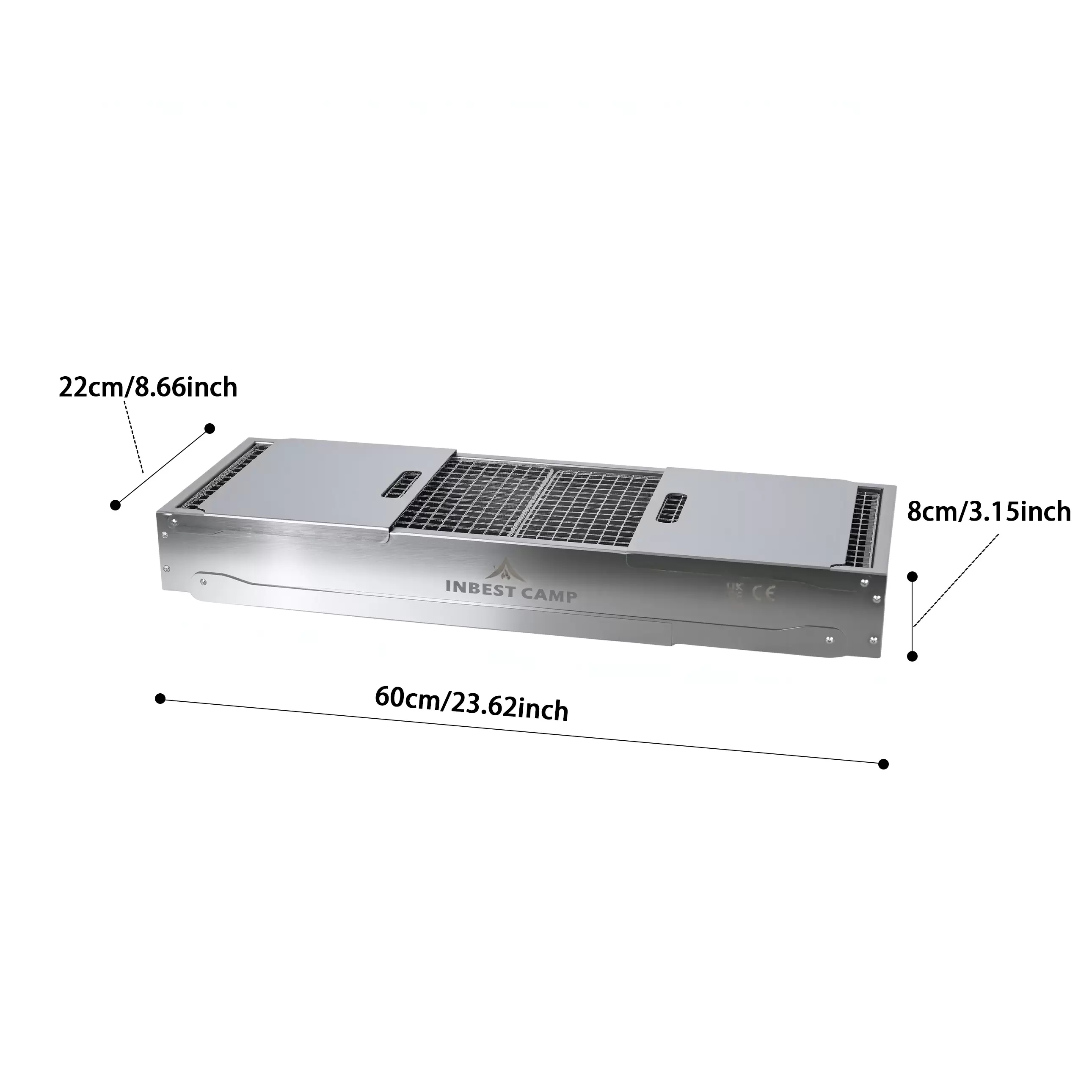All stainless steel folding charcoal oven