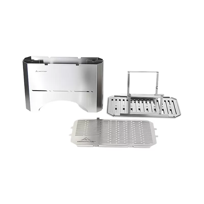 ICP-RQL-M-Q-H014: 1-Second Fold Fire Pit & Portable Grill | Gas & Charcoal Combo