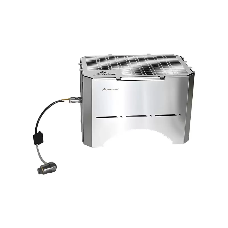 ICP-RQL-M-Q-H014: 1-Second Fold Fire Pit & Portable Grill | Gas & Charcoal Combo