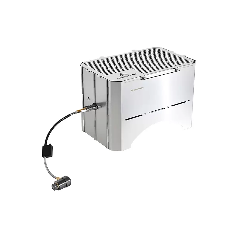 ICP-RQL-M-Q-H014: 1-Second Fold Fire Pit & Portable Grill | Gas & Charcoal Combo