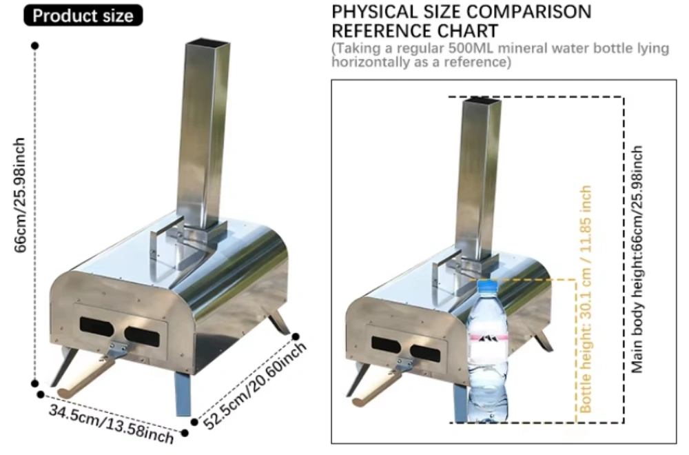 Outdoor Portable Stainless Steel Pizza Oven Product Dimensions Outdoor Portable Stainless Steel Pizza Oven Product Dimensions