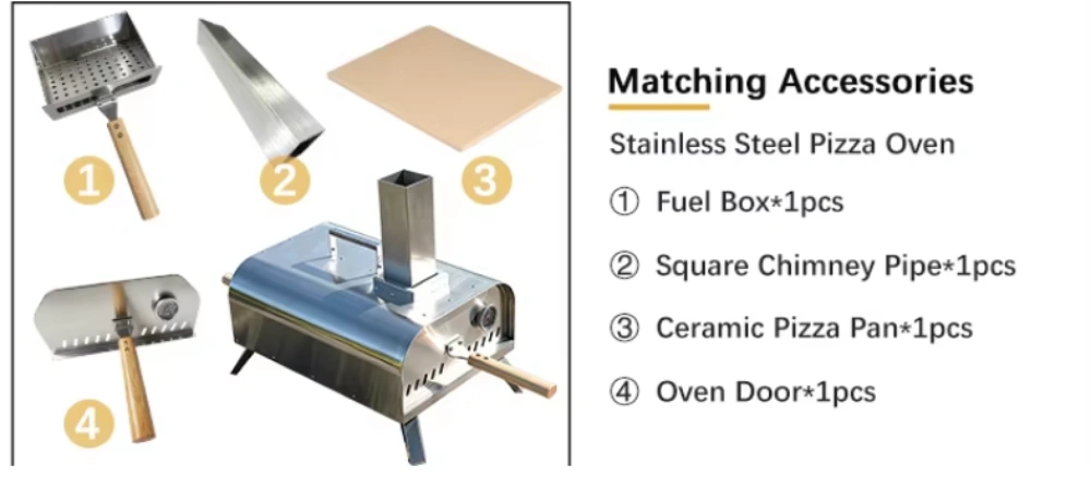 Outdoor Portable Stainless Steel Pizza Oven All accessories Outdoor Portable Stainless Steel Pizza Oven All accessories