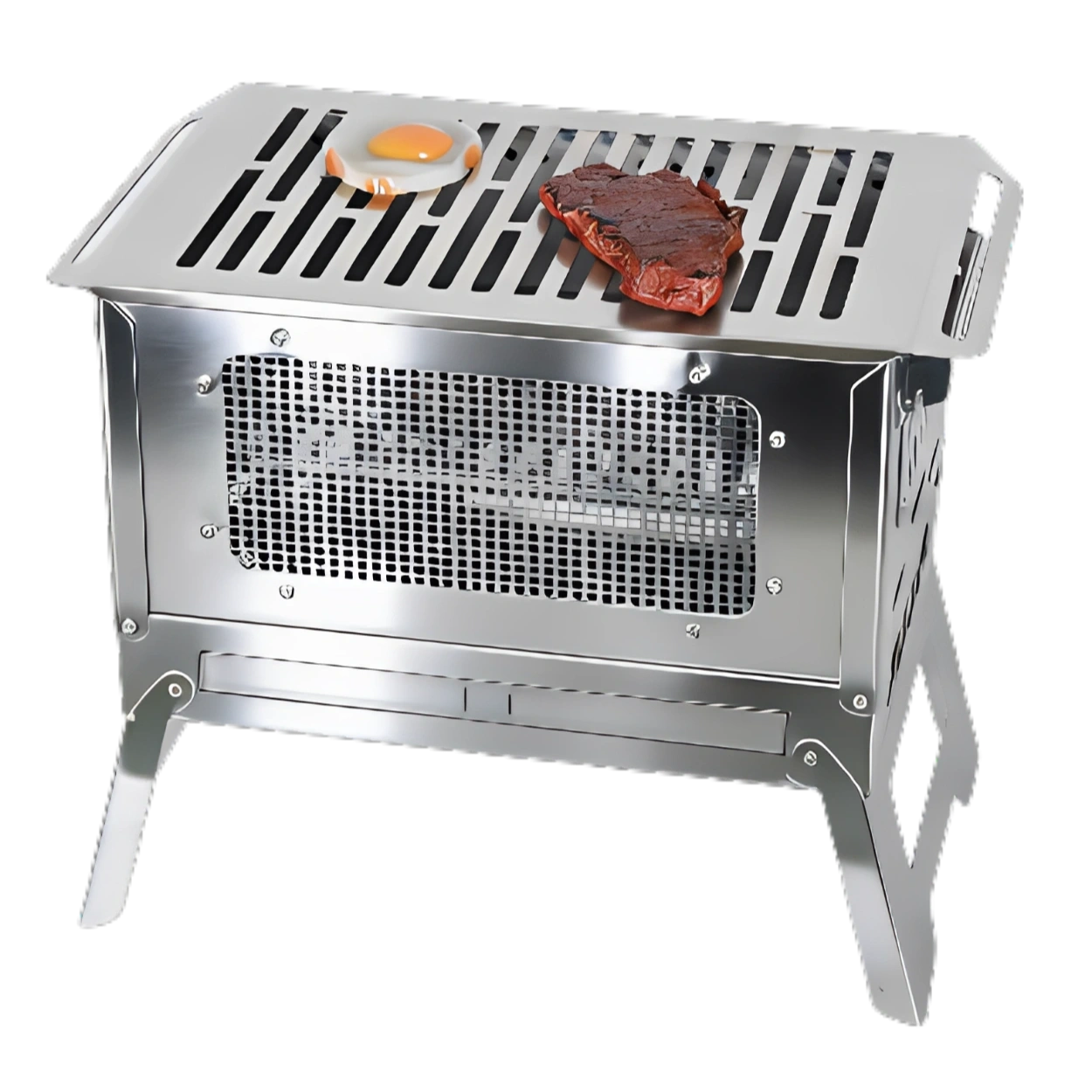 Portable Detachable Stainless Steel Fire Pit/ BBQ Grill