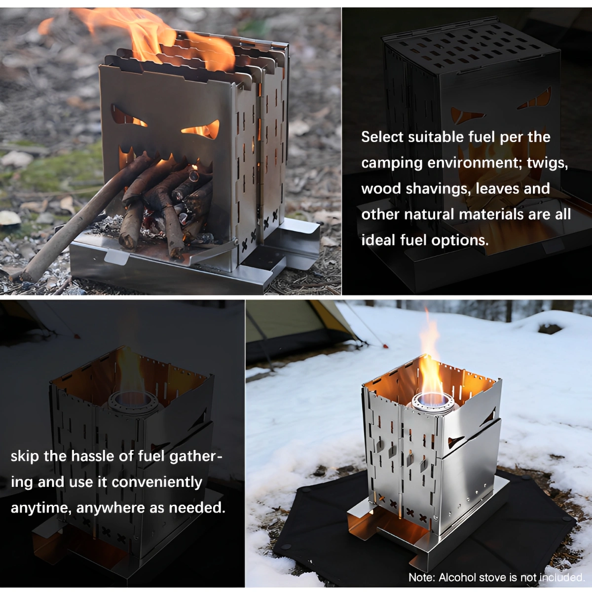 Mini Pocket Foldable Camping Stove