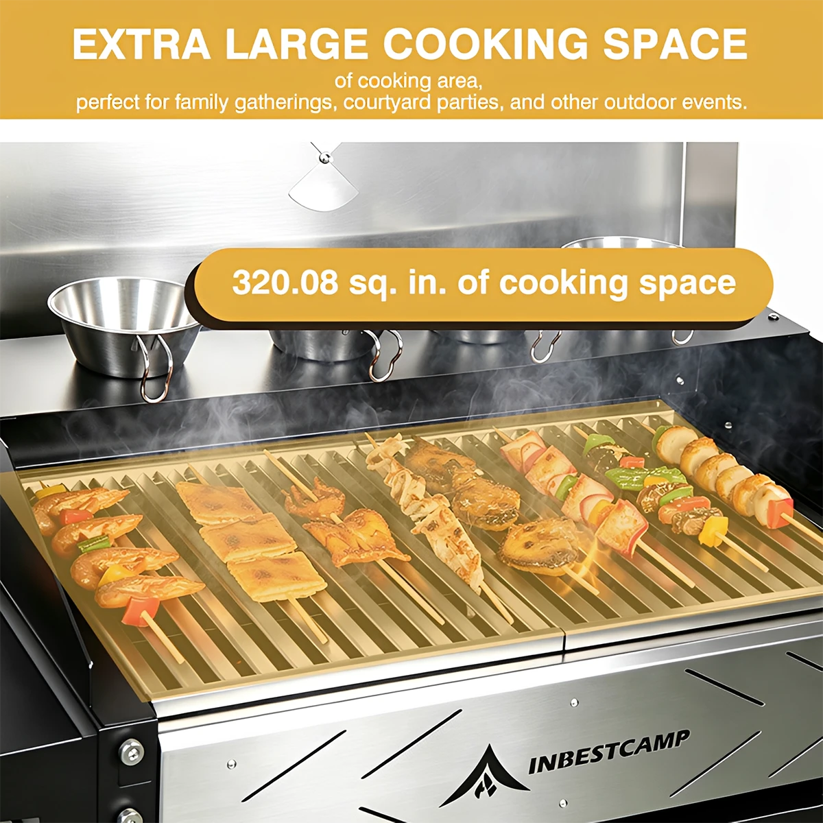 Large Capacity Backyard Charcoal Grill