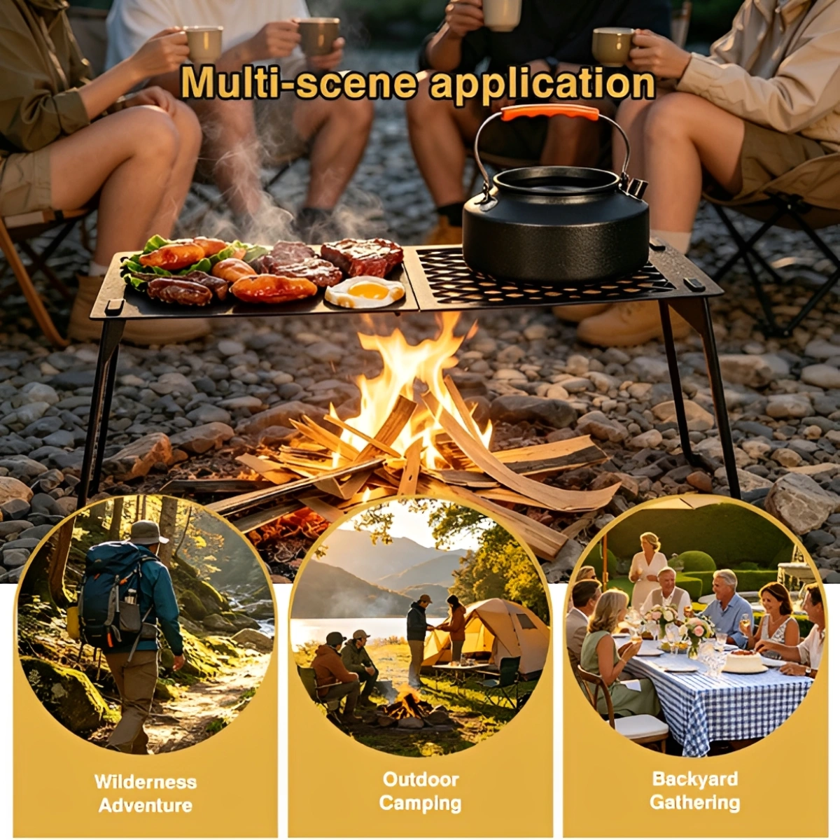 Multifunctional Portable Campfire Grill