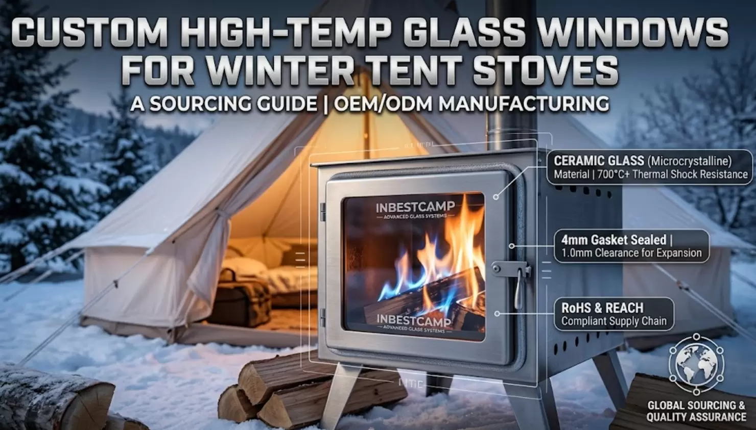 Custom High-Temp Glass Windows for Winter Tent Stoves: A Sourcing Guide