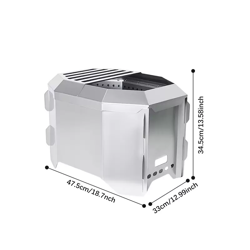 Detachable Stainless Steel Smokeless Fire Pit