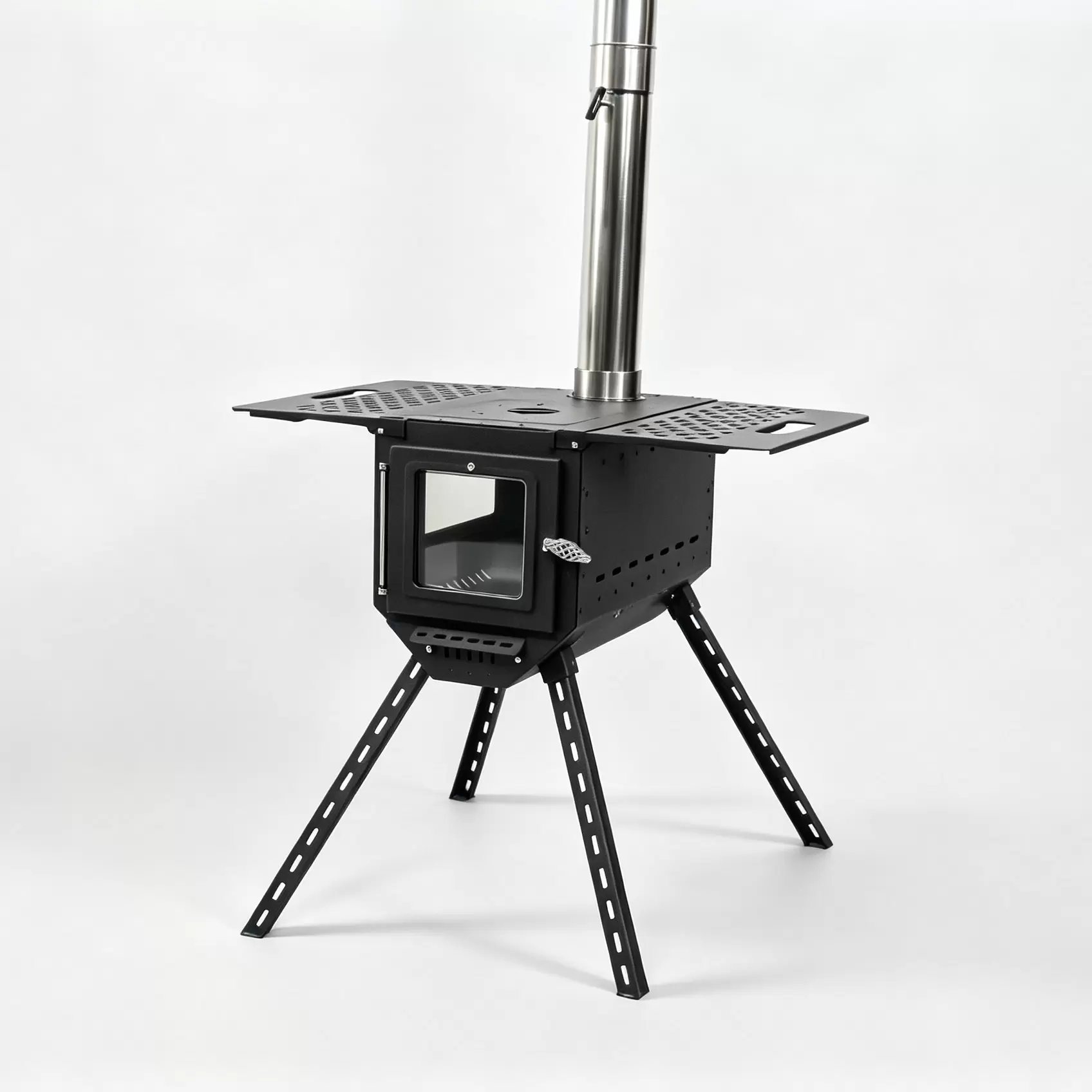 INBESTCAMP Compact Tabletop Tent Wood Stove with Dual Glass Windows | Portable Hot Tent Heating & Cooking Stove (OEM/ODM Factory Direct)