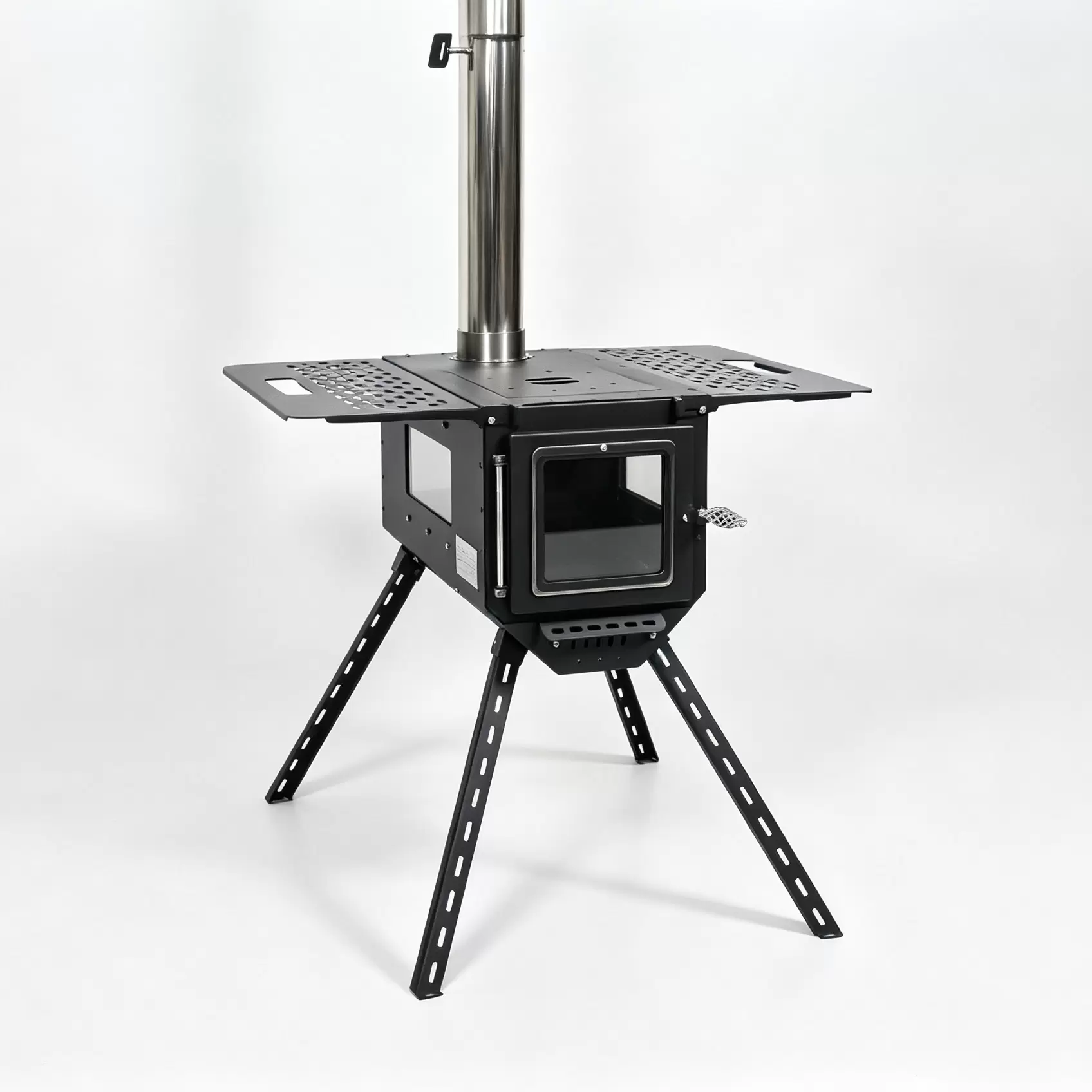 INBESTCAMP Compact Tabletop Tent Wood Stove with Dual Glass Windows | Portable Hot Tent Heating & Cooking Stove (OEM/ODM Factory Direct)