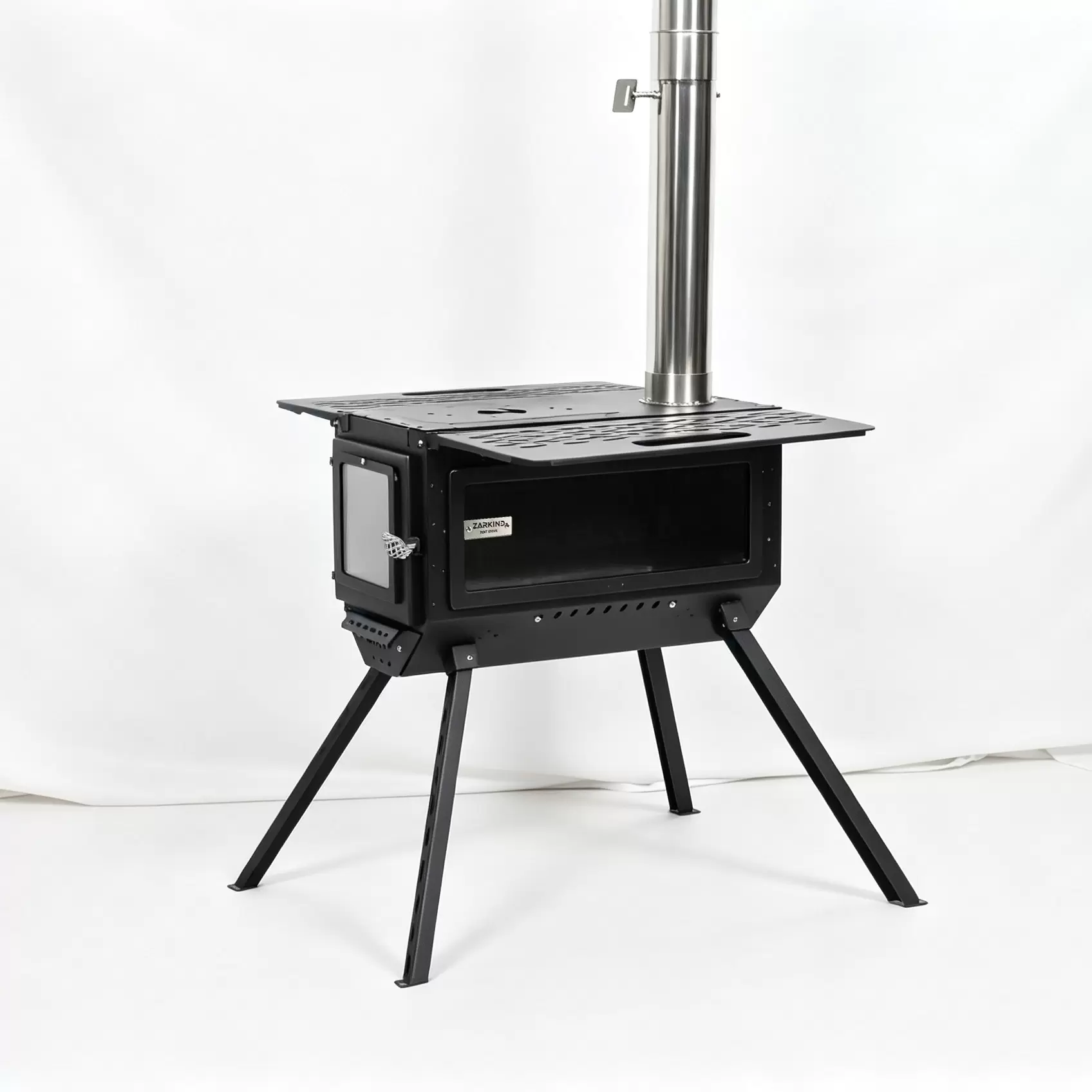 INBESTCAMP Compact Tabletop Tent Wood Stove with Dual Glass Windows | Portable Hot Tent Heating & Cooking Stove (OEM/ODM Factory Direct)
